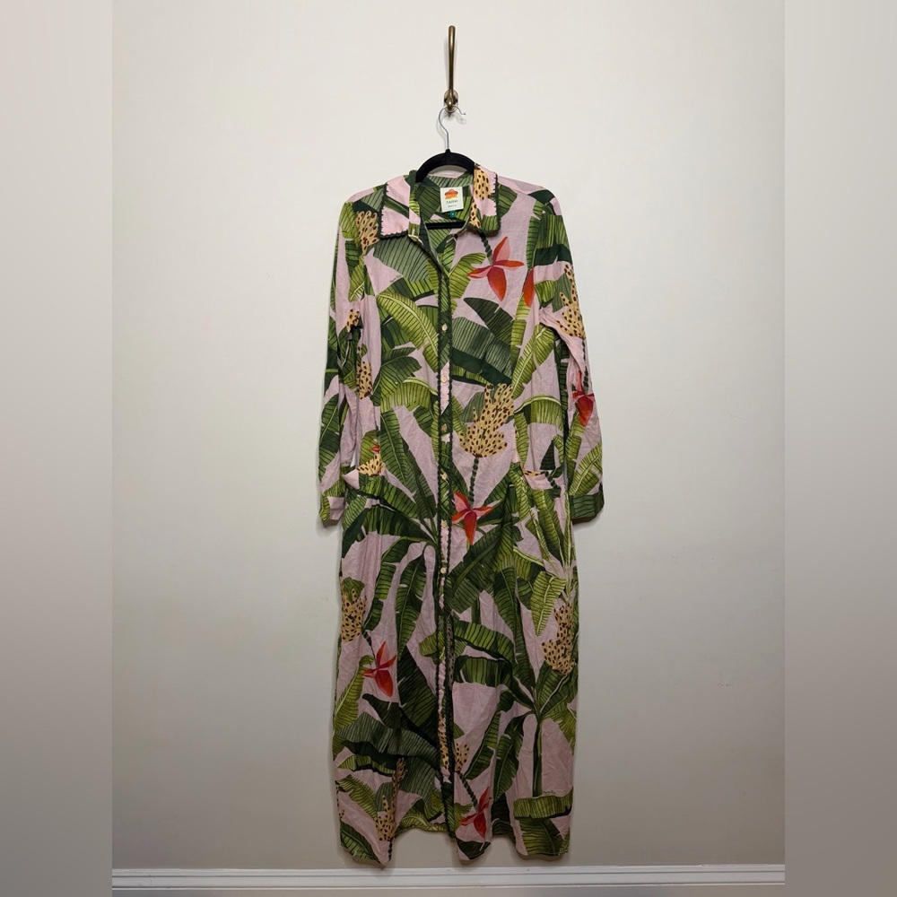 FARM Rio Pink Banana Leaves Maxi Dress - Picture 2 of 4